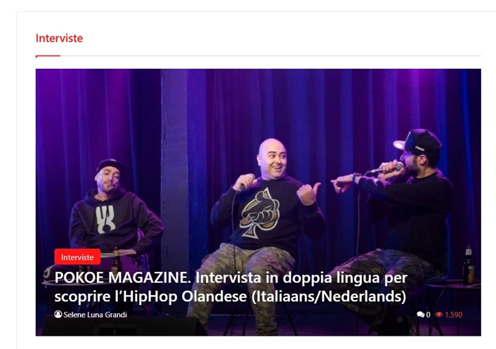 Het Italiaanse platform Il Rappuso schenkt aandacht aan POKOE Hiphop Magazine en spraken de oprichter en eigenaar over POKOE en het hiphoplandschap van Nederland